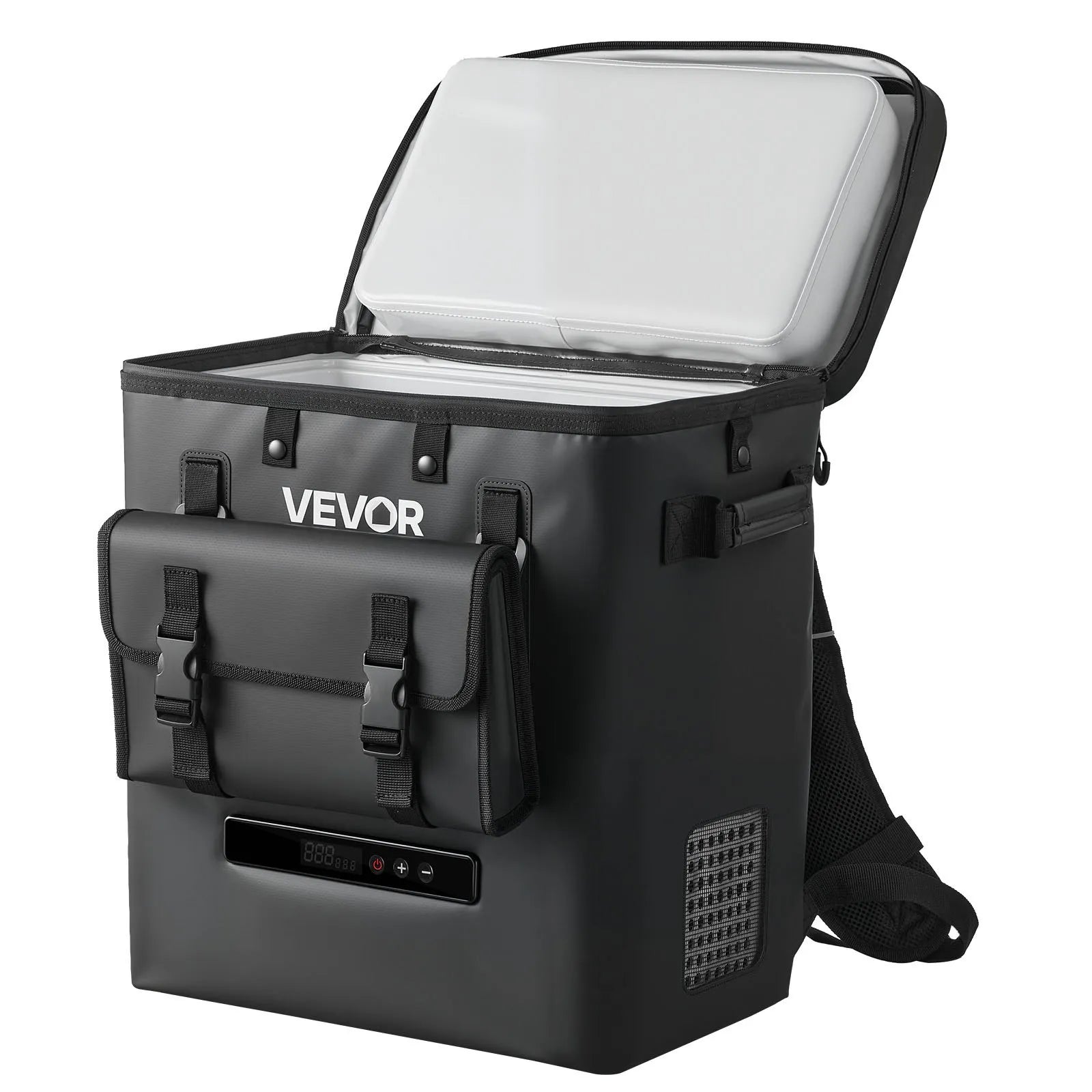 VEVOR 13 l pārnēsājams automašīnas kompresora ledusskapis 12/24 V līdzstrāvai, no -6 līdz 10 °C