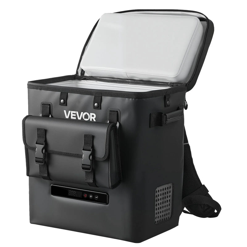 VEVOR 13 l pārnēsājams automašīnas kompresora ledusskapis 12/24 V līdzstrāvai, no -6 līdz 10 °C