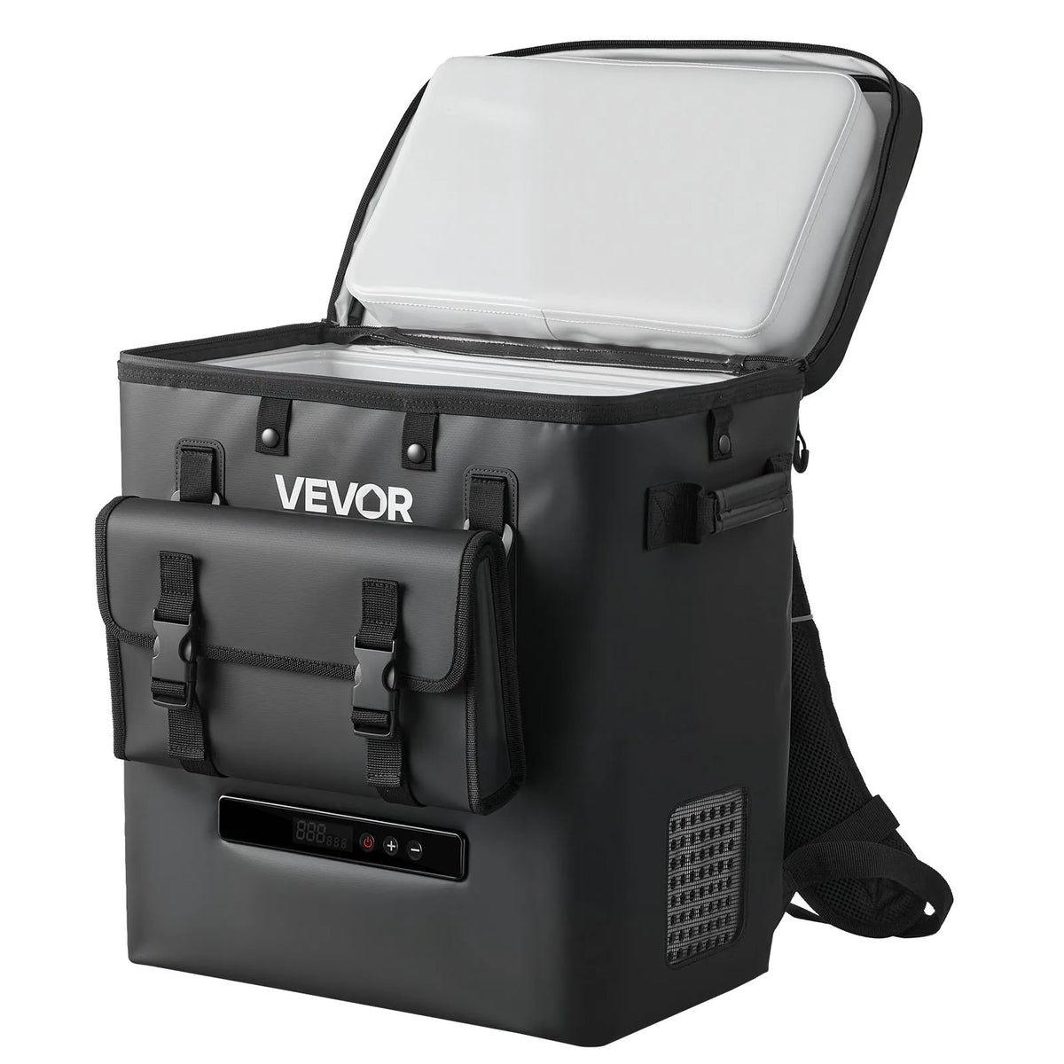 VEVOR 13 l pārnēsājams automašīnas kompresora ledusskapis 12/24 V līdzstrāvai, no -6 līdz 10 °C