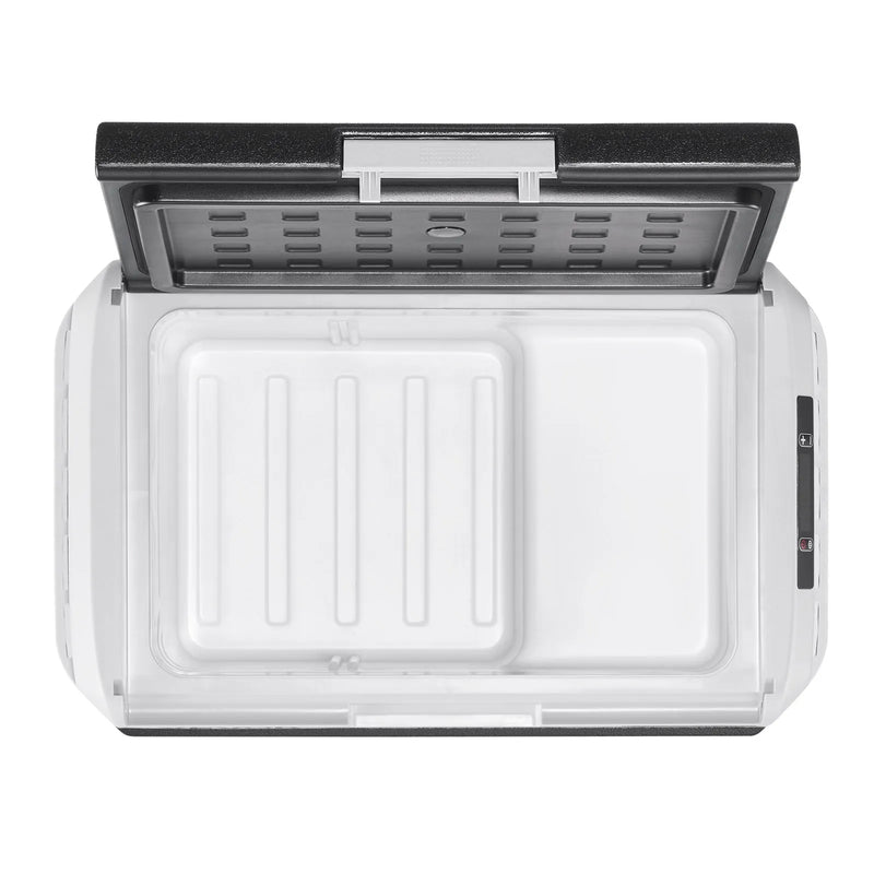VEVOR 12 V auto ledusskapis 30 l ar regulējamu temperatūru no -20 °C līdz 20 °C, kompresora dzesētājs ar 12/24 V DC un 100–240 V AC barošanu kempingam, ceļošanai un kemperiem