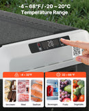 VEVOR 12 V auto ledusskapis 30 l ar regulējamu temperatūru no -20 °C līdz 20 °C, kompresora dzesētājs ar 12/24 V DC un 100–240 V AC barošanu kempingam, ceļošanai un kemperiem