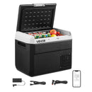 VEVOR 12 V auto ledusskapis 30 l ar regulējamu temperatūru no -20 °C līdz 20 °C, kompresora dzesētājs ar 12/24 V DC un 100–240 V AC barošanu kempingam, ceļošanai un kemperiem