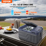 9L VEVOR pārnēsājams auto ledusskapis/saldētavas kompresors, viena zona