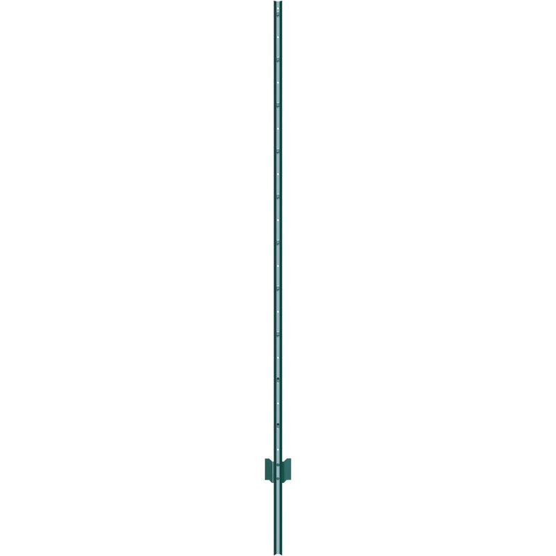 Metāla žoga stabi 183 cm, 6 gab., T-veida, pastiprināti, zaļi