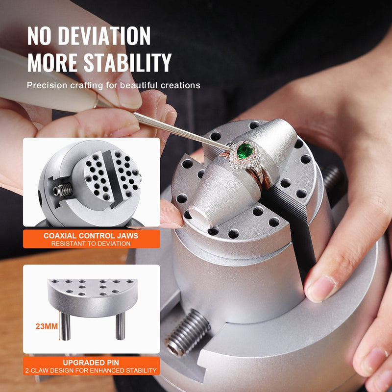 VEVOR 360° rotējošas gravēšanas skrūvspīle ar 69 piederumiem, ideāli piemērota dārgakmeņu inkrustācijai un sīka mēroga gravēšanai. Standarta gravēšanas bloks juvelierizstrādājumiem un precīzai metāla apstrādei.