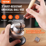 VEVOR 78 mm gravēšanas bumbuļskava, 360° rotējošs gravēšanas bloks ar 70 piederumiem, Juvelierizstrādājumu un dārgakmeņu inkrustācijas instruments