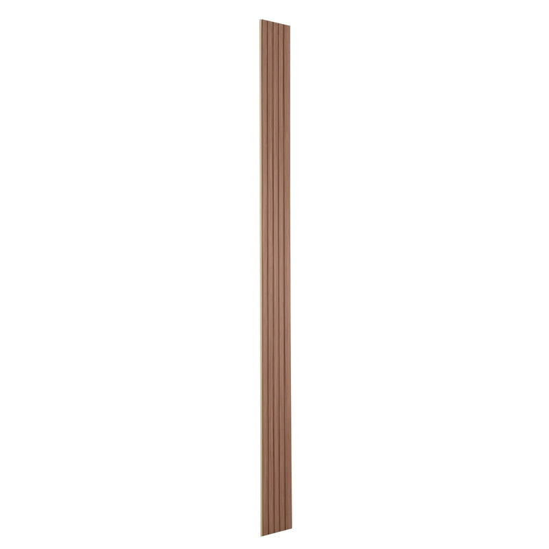 VEVOR koka līstu akustiskie paneļi, 8 gab., 2440 × 152 mm, WPC akcenta sienas paneļi modernam interjeram, mākslīgā koka sienas paneļi stilīgam dekoram un trokšņu samazināšanai, pelēkā ozola krāsā