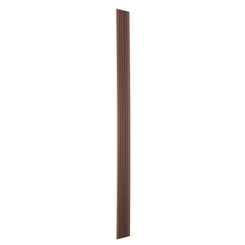 VEVOR koka līstu akustiskie paneļi, 8 gab., 2440 × 152 mm, WPC akcenta sienas paneļi modernam interjeram, mākslīgā koka sienas paneļi stilīgam dekoram un trokšņu samazināšanai, tumšā tīkkoka krāsā