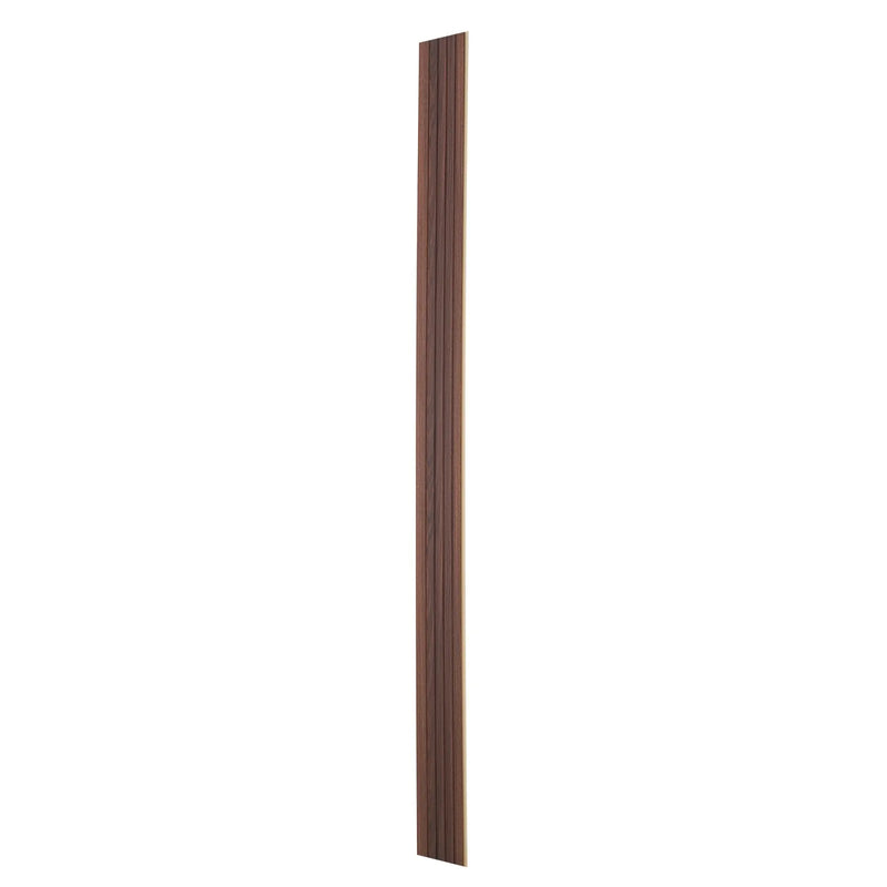 VEVOR koka līstu akustiskie paneļi, 8 gab., 2440 × 152 mm, WPC akcenta sienas paneļi modernam interjeram, mākslīgā koka sienas paneļi stilīgam dekoram un trokšņu samazināšanai, tumšā tīkkoka krāsā