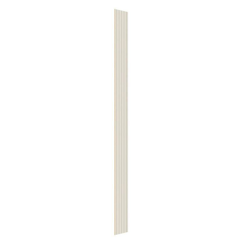 VEVOR koka līstu akustiskie paneļi, 8 gab., 2440 × 152 mm, WPC akcenta sienas paneļi modernam interjeram, mākslīgā koka sienas paneļi stilīgam dekoram un trokšņu samazināšanai, matēti baltā krāsā
