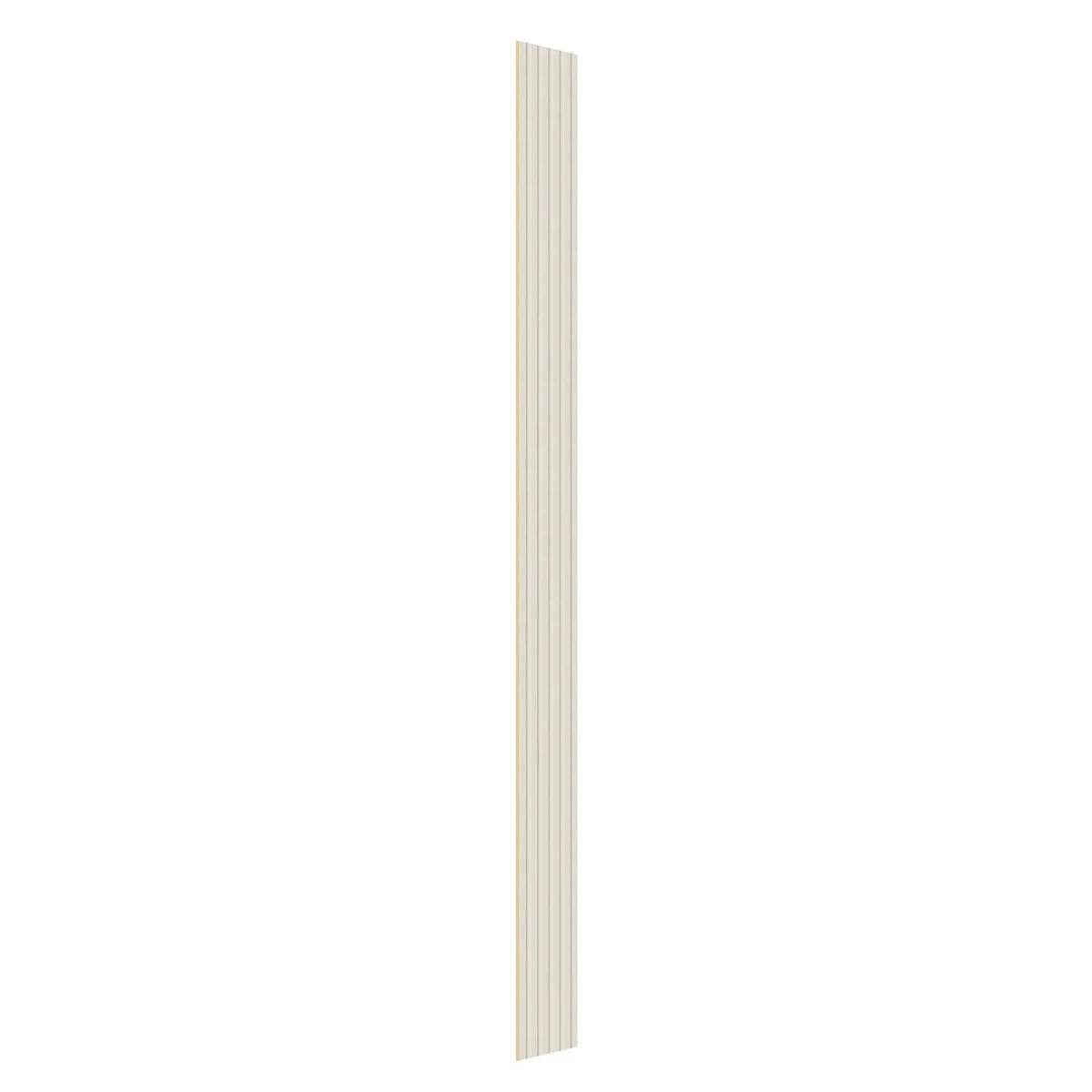 VEVOR koka līstu akustiskie paneļi, 8 gab., 2440 × 152 mm, WPC akcenta sienas paneļi modernam interjeram, mākslīgā koka sienas paneļi stilīgam dekoram un trokšņu samazināšanai, matēti baltā krāsā