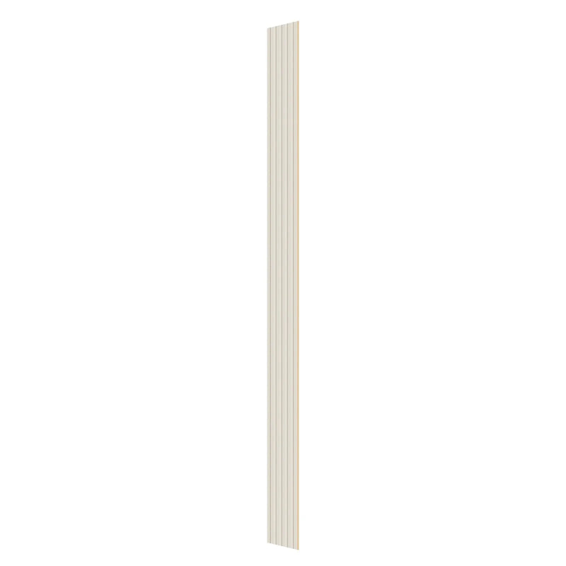 VEVOR koka līstu akustiskie paneļi, 8 gab., 2440 × 152 mm, WPC akcenta sienas paneļi modernam interjeram, mākslīgā koka sienas paneļi stilīgam dekoram un trokšņu samazināšanai, matēti baltā krāsā