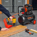 VEVOR bez eļļas īpaši klusais gaisa kompresors, 4,8 l, 900 W, 62 l/min pie 6,2 bāriem, 70 dB