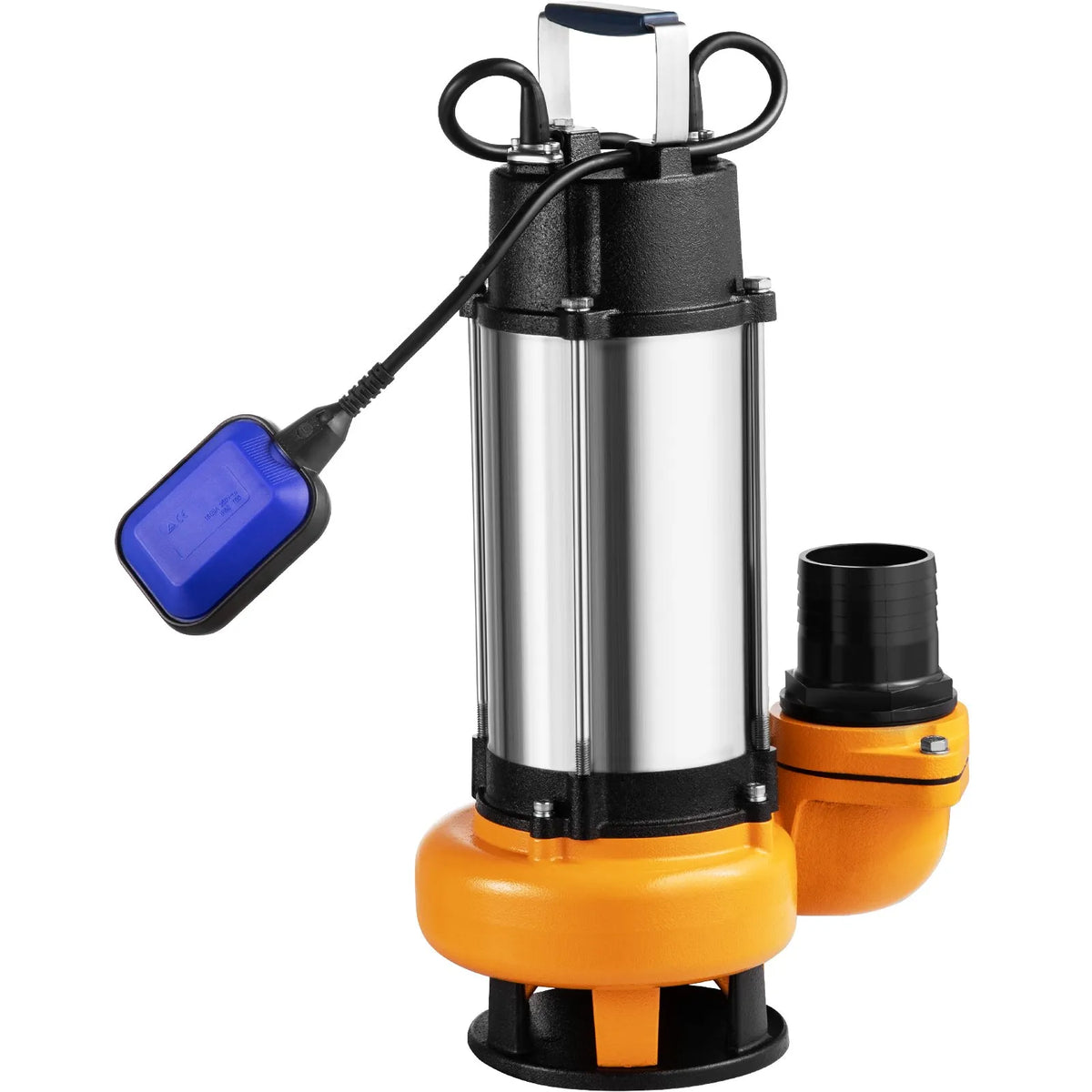 VEVOR iegremdējamais ūdens sūknis 2200 W, plūsma līdz 60 000 l/h, ar 8 m kabeli un automātisku pludiņslēdzi, nerūsējošā tērauda korpuss, piemērots tīram un netīram ūdenim, applūdušu vietu, dārza dīķu, baseinu un karsto vannu nosusināšanai
