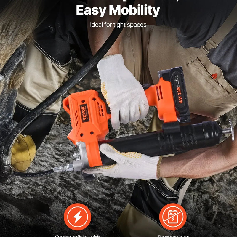 Bezvadu smērvielas pistole, 552 bar, ar LED apgaismojumu un 90 cm šļūteni, saderīga ar 18 V Makita akumulatoriem (akumulators nav iekļauts)