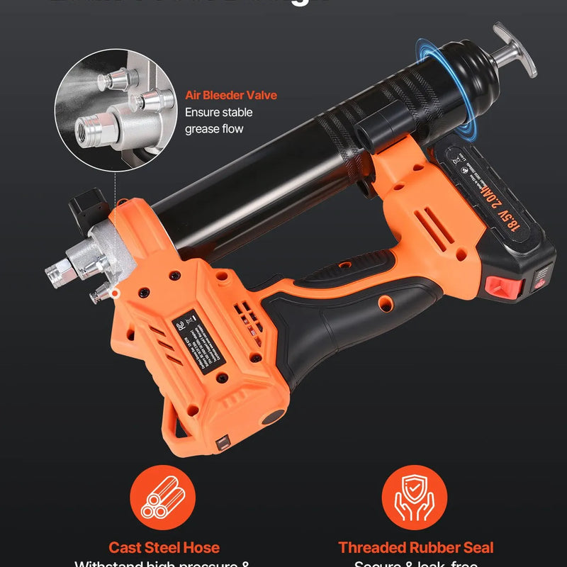 Bezvadu smērvielas pistole, 552 bar, ar LED apgaismojumu un 90 cm šļūteni, saderīga ar 18 V Makita akumulatoriem (akumulators nav iekļauts)
