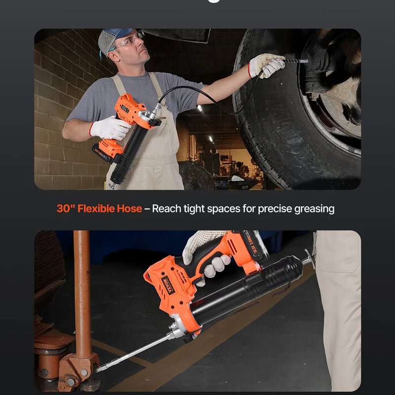 Bezvadu smērvielas pistole, 552 bar, ar LED apgaismojumu un 90 cm šļūteni, saderīga ar 18 V Makita akumulatoriem (akumulators nav iekļauts)