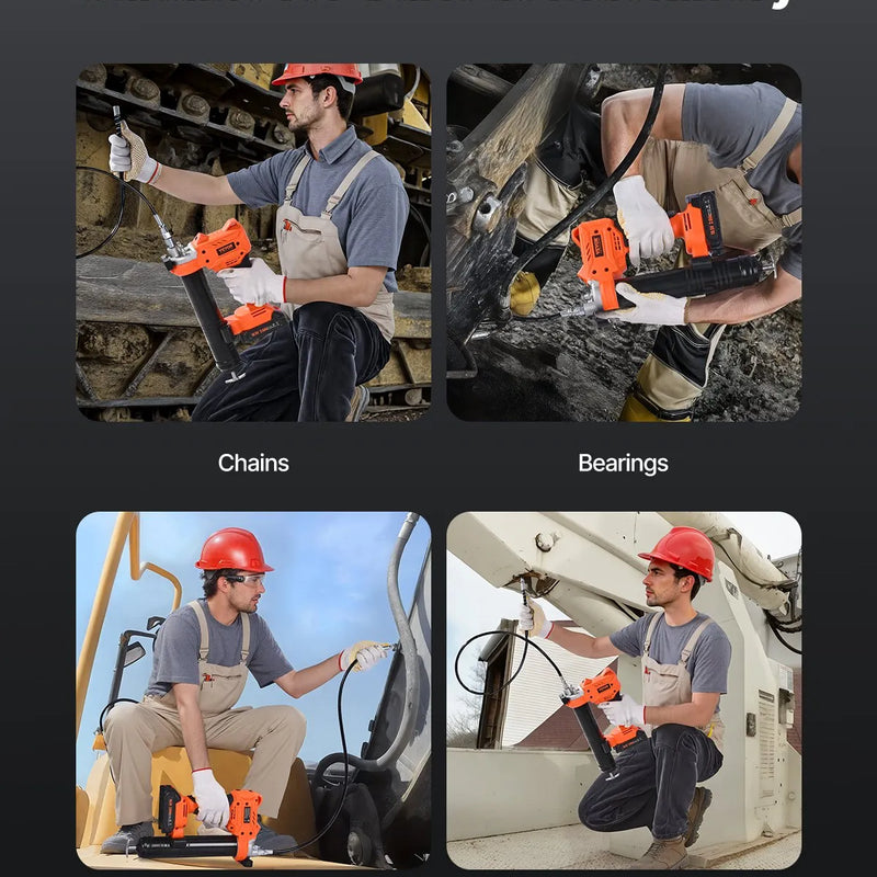 Bezvadu smērvielas pistole, 552 bar, ar LED apgaismojumu un 90 cm šļūteni, saderīga ar 18 V Makita akumulatoriem (akumulators nav iekļauts)