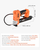 Bezvadu smērvielas pistole, 552 bar, ar LED apgaismojumu un 90 cm šļūteni, saderīga ar 18 V Makita akumulatoriem (akumulators nav iekļauts)