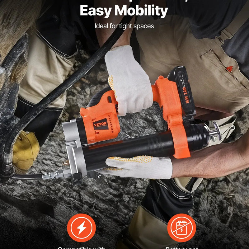 Bezvadu smērvielas pistole 55 MPa maksimālais spiediens, LED apgaismojumus, 900 mm šļūtene, saderīga ar 18 V Makita akumulatoriem (akumulators nav komplektā), piemērota transportlīdzekļu un iekārtu eļļošanai (tikai instruments)