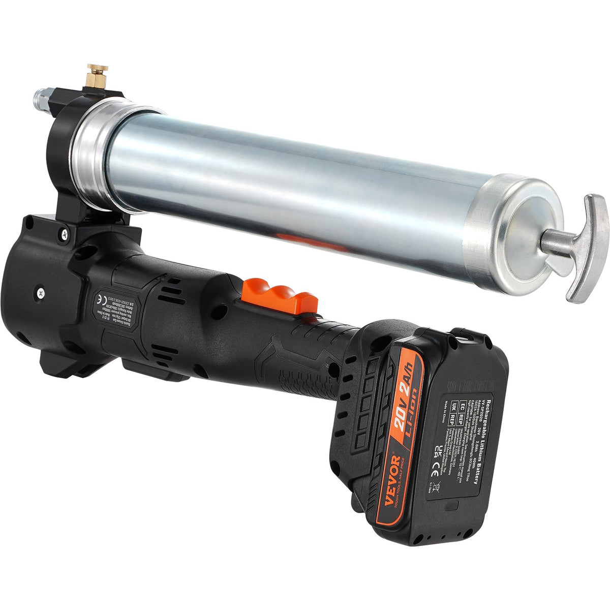 VEVOR juhtmeta rasvapüstol, 20 V, 2,0 Ah akupakett, 10 000 PSI, koos kandekotiga.
