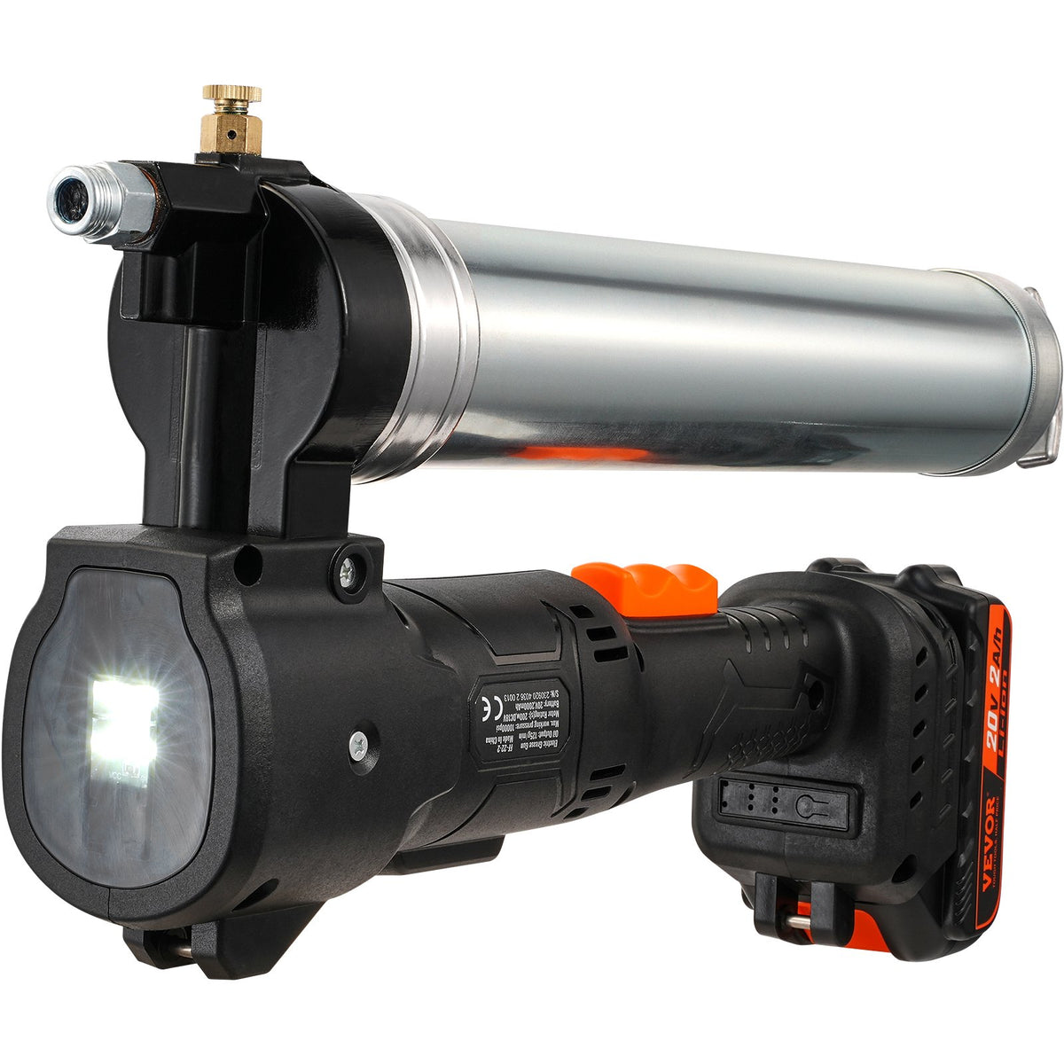 VEVOR juhtmeta rasvapüstol, 20 V, 2,0 Ah akupakett, 10 000 PSI, koos kandekotiga.