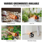 VEVOR Greenhouse Heater 2000W with Quick Heating and Overheating Protection, Watertight