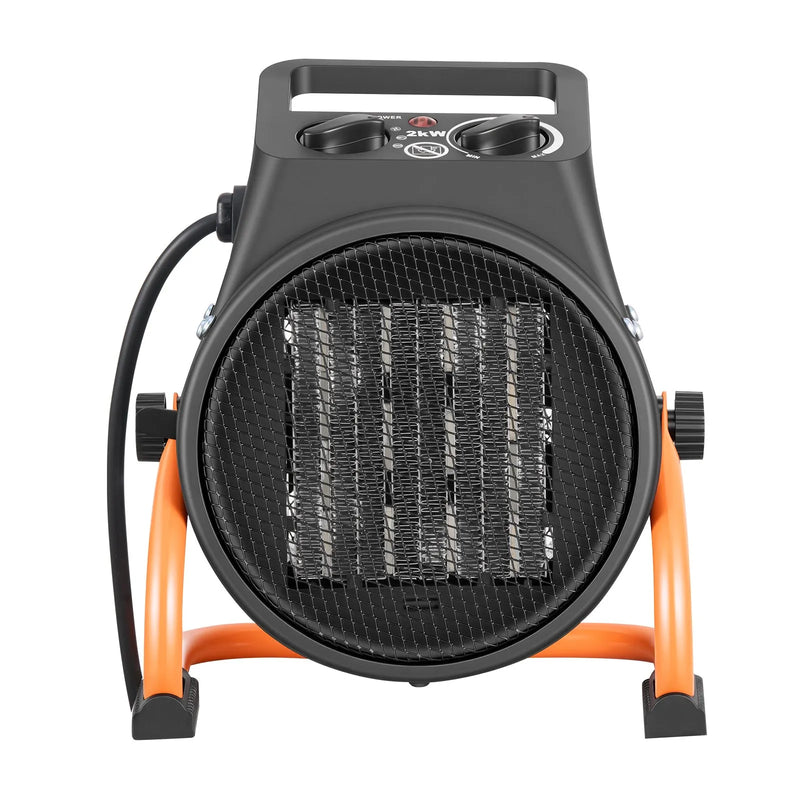 VEVOR  sildītājs, 2000W elektriskais PTC sildītājs ar ventilatoru, zems un augsts sildīšanas režīms, 15° regulējams leņķis, aizsardzība pret pārkaršanu, pārnēsājams, audzēšanas teltīm, mazām siltumnīcām, puķu telpām un mājas birojam