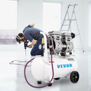 VEVOR gaisa kompresors 21 l, pārnēsājams, 1 HP, bez eļļas, tērauda tvertne, 750 W, plācenīša tipa, 8 bar (115 PSI), īpaši kluss, mājas remontam un riepu piepumpēšanai