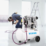 VEVOR gaisa kompresors 21 l, pārnēsājams, 1 HP, bez eļļas, tērauda tvertne, 750 W, plācenīša tipa, 8 bar (115 PSI), īpaši kluss, mājas remontam un riepu piepumpēšanai