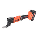 VEVOR bezvadu daudzfunkcionālais oscilējošais instruments 20 V ar 6 ātrumiem (8500–17000 OPM), 3,2° svārstību leņķi, 2,0 Ah akumulatoru un lādētāju, 12 zāģēšanas piederumiem un LED darba apgaismojumu