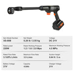 Аккумуляторная мойка высокого давления VEVOR - портативный пистолет-распылитель для очистки автомобилей, 652 PSI
