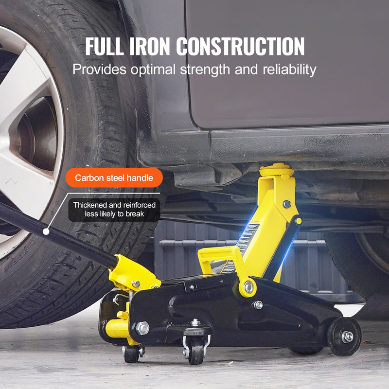 VEVOR Zema profila grīdas domkrats 2 tonnas smaguma kategorijā ar vienvirzuļu hidraulisko sūkni