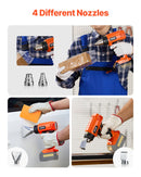 VEVOR juhtmevaba kuumaõhu föön LED-valgusega, 6 temperatuuri seadistusega ja 4 pihustiga