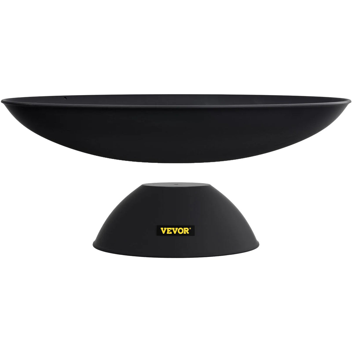 VEVOR ugunskura bļoda 76 cm, dziļa apaļa čuguna ugunskura bļoda malkai, āra terasēm, pagalmiem un kempingiem, ar stabilu pamatni un ugunskura koku kociņu, melna