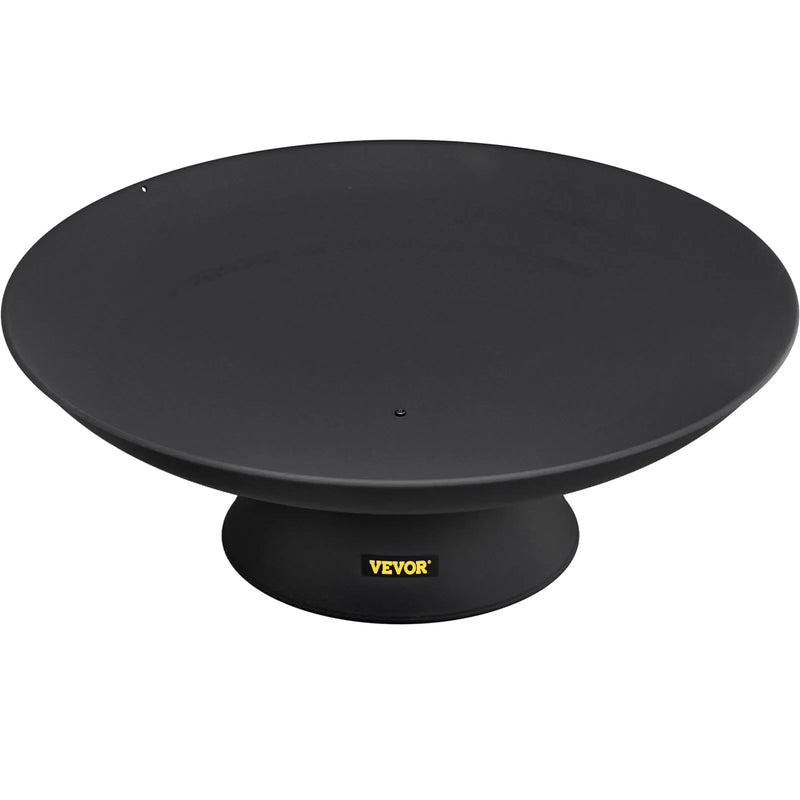 VEVOR ugunskura bļoda 76 cm, dziļa apaļa čuguna ugunskura bļoda malkai, āra terasēm, pagalmiem un kempingiem, ar stabilu pamatni un ugunskura koku kociņu, melna