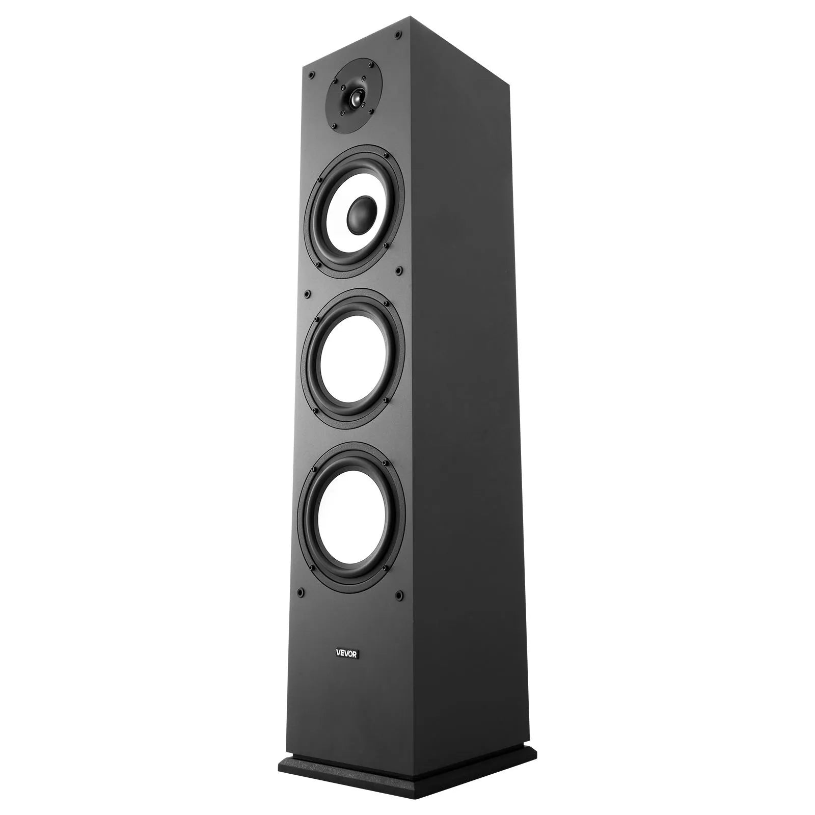 VEVOR 2-ceļu grīdas skaļrunis ar 25,4 mm tviteri, 165,1 mm zemo frekvenču skaļruni, 200 W maksimumjaudu un MDF korpusu, 70–20 000 Hz, viens gabals