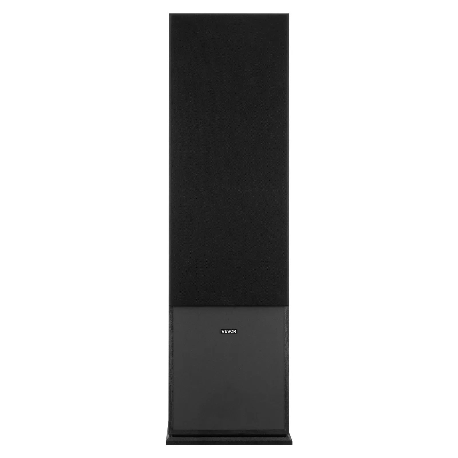 VEVOR grīdas skaļrunis, 2-ceļu torņa tipa modelis ar 25,4 mm augstfrekvences skaļruni un diviem 203,2 mm zemfrekvences skaļruņiem, 600 W maksimumjauda, 50 Hz–20 kHz frekvenču diapazons, MDF korpuss, vienība