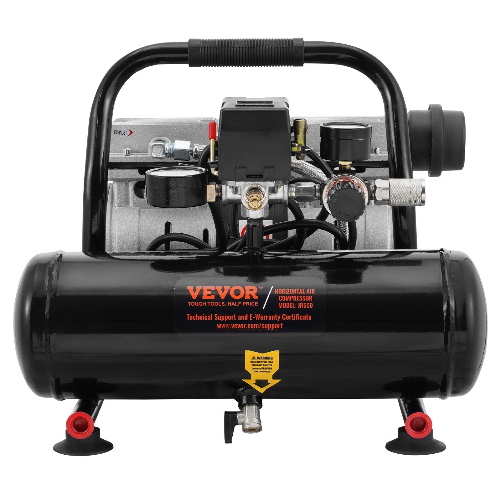 VEVOR gaisa kompresors – kompakts, pārnēsājams, bez eļļas, 3,8 l, 7 bāri