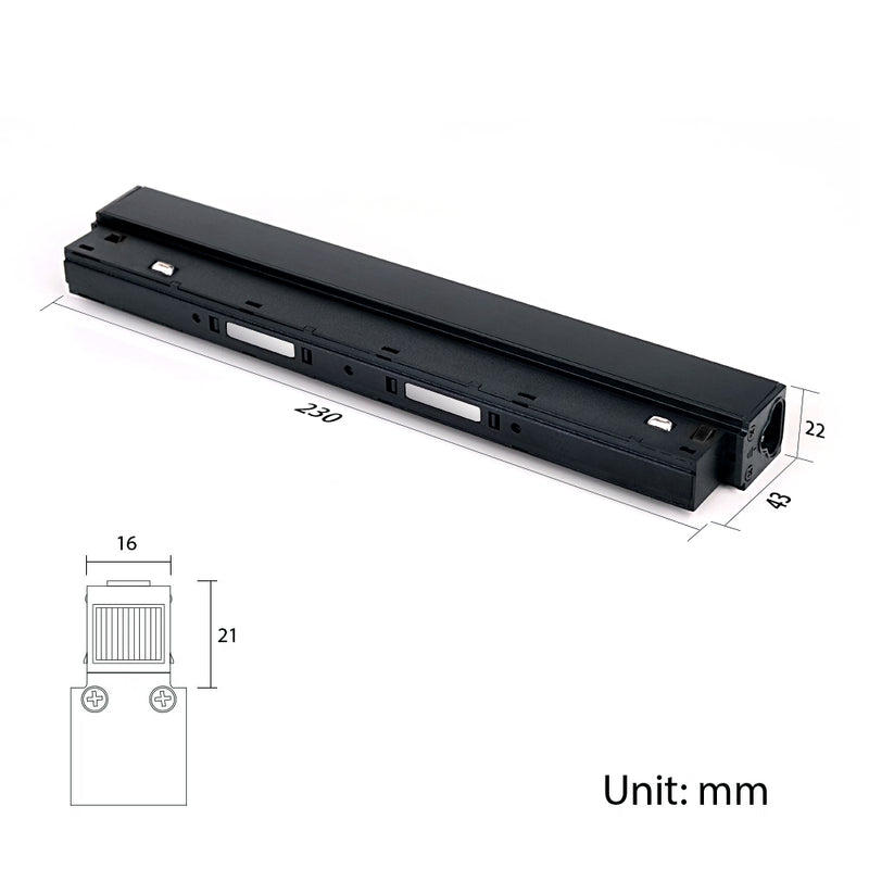 Miboxer WZ-CX2010048N 100W barošanas bloks magnētiskajai sliežu apgaismojuma sistēmai, 180–265V AC, 48V DC, 2A, ≥90%, aizsardzība pret īssavienojumu un pārslodzi