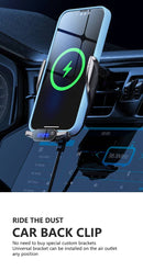 T28 Auto Telefona Turētājs ar Bezvadu Uzlādi – Automātisks Sensors un Stingra Fiksācija