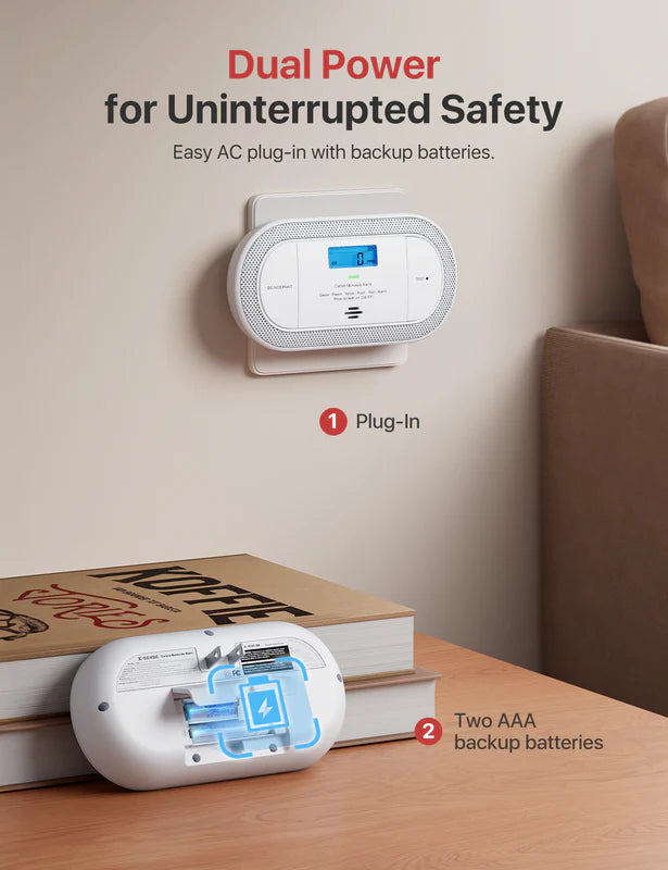 XC0C-SA Rozetē pievienojams autonomais oglekļa monoksīda signalizators, 2 gab.