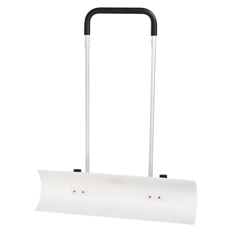 Лопата для снега VEVOR с колесами, 94 см, для подъездной дороги, ABS лопата-толкач для уборки снега, сверхмощная лопата-толкач с широким лезвием и U-образной ручкой из алюминиевого сплава