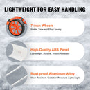 Лопата для снега VEVOR с колесами, 94 см, для подъездной дороги, ABS лопата-толкач для уборки снега, сверхмощная лопата-толкач с широким лезвием и U-образной ручкой из алюминиевого сплава