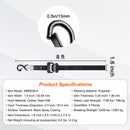 Sprūdrata stiprināšanas siksnas, 4 gab., 2362 kg maksimālā pārraušanas slodze, 40 mm × 2,44 m, ar polsterētiem rokturiem, paredzētas kravas, sadzīves tehnikas, dārza tehnikas un motociklu nostiprināšanai