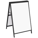 VEVOR A-tipa ietves reklāmas statīvs 61 × 91 cm, izturīgs divpusējs salokāms “sandwich” tipa plakātu turētājs ar iestumjamu rāmi, tērauda āra reklāmas statīvs uzņēmumu ielu reklāmai (tikai rāmis)