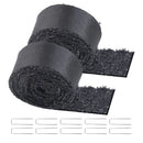 VEVOR gumijas mulča ainavu labiekārtošanai, 2 ruļļi pārstrādātas gumijas mulčas paklāja 3048 x 114 mm, pastāvīgs gumijas celiņš, dabīga izskata melna mulčas dārza apmale augiem, dārzeņiem un ziedu dārza barjerai