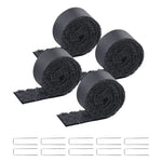 VEVOR gumijas mulča ainavu labiekārtošanai, 4 ruļļi pārstrādātas gumijas mulčas paklāja 3048 x 114 mm, pastāvīgs gumijas celiņš, dabīga izskata melna mulčas dārza apmale augiem, dārzeņiem un ziedu dārza barjerai