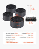 VEVOR gumijas mulča ainavu labiekārtošanai, 4 ruļļi pārstrādātas gumijas mulčas paklāja 3048 x 114 mm, pastāvīgs gumijas celiņš, dabīga izskata melna mulčas dārza apmale augiem, dārzeņiem un ziedu dārza barjerai