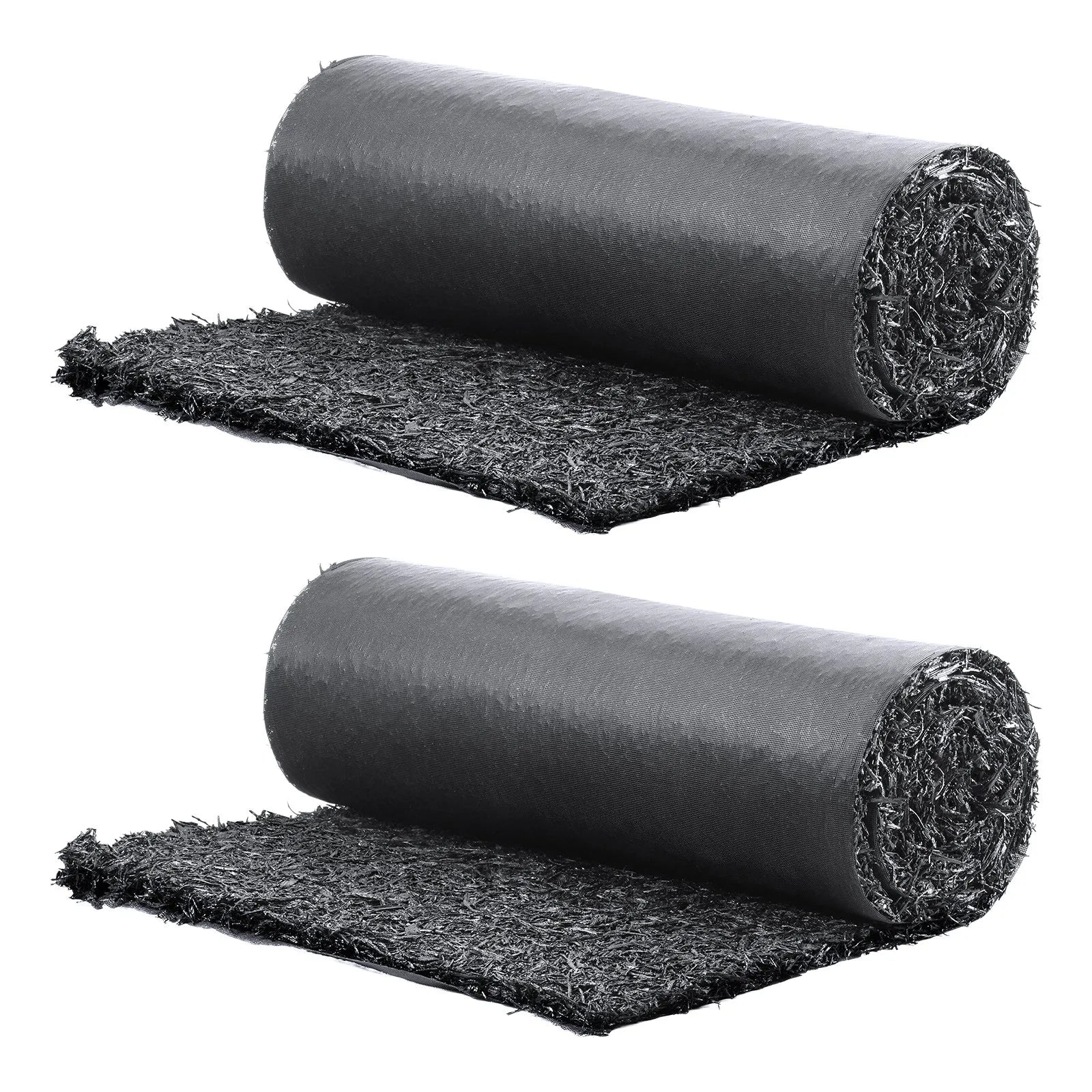 VEVOR gumijas mulča ainavu labiekārtošanai, 2 ruļļi pārstrādātas gumijas mulčas paklāja 2440 x 560 mm, pastāvīgs gumijas celiņš, dabīga izskata melna mulčas apmale augiem, dārzeņiem un ziedu dārza barjerai